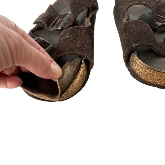 Birkenstock Brown Arizona Leather Sandal Flip Flop size 40 9/ 9.5 - Picture 7 of 13